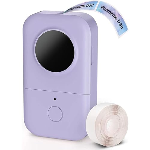 Phomemo D30 Label Makers Machine - Portable Bluetooth Mini Sticker Thermal Label Printer Handheld Rechargeable, Easy to Use for Office Home Organization, Rich Icon Font Multiple Templates