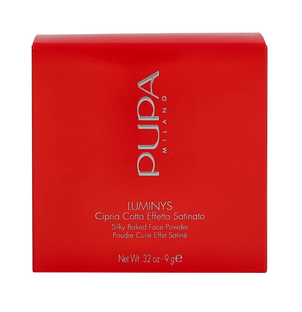 Pupa Baked Powder - Luminys Silky Baked Face Powder with Satin Effect (01 Ivory Beige) - Image 3