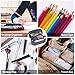 TOPBIDAI Large Pencil Case Pouch for Boy Men Kids Adults, Big Capacity Canvas Pencil Bag, Office College School Multi Compartment Zipper Stationery Pen Bag (Grey)