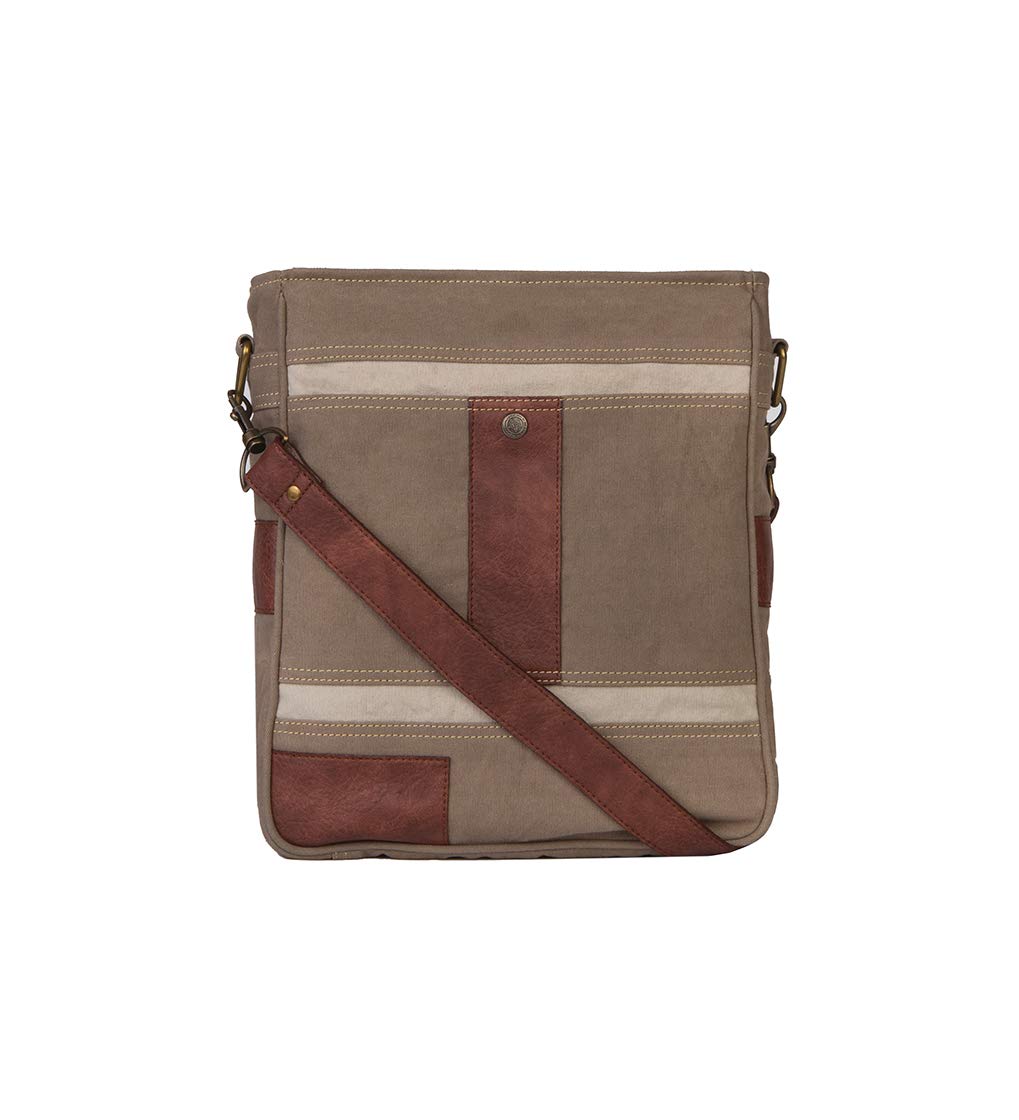 Mona B. Dakota Upcycled Canvas Shoulder Bag, Cameron Crossbody and Ryker Wallet with Vegan Leather T