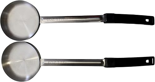 Habanerofire Cuchara de acero inoxidable sólido de 6 onzas para medir y servir cucharas de servir de grado comercial paquete de 12