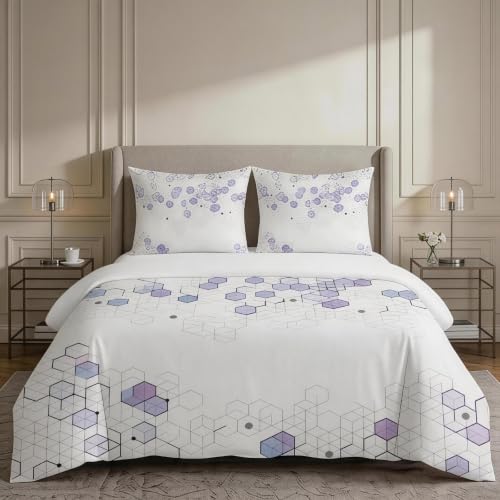 Housse de couette 120x150 cm avec taies lit 3 pièces microfibres