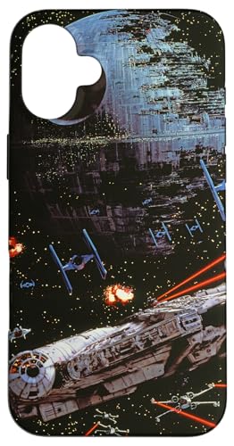 iPhone 16 Plus Star Wars Return of the Jedi Death Star II Battle Black Case