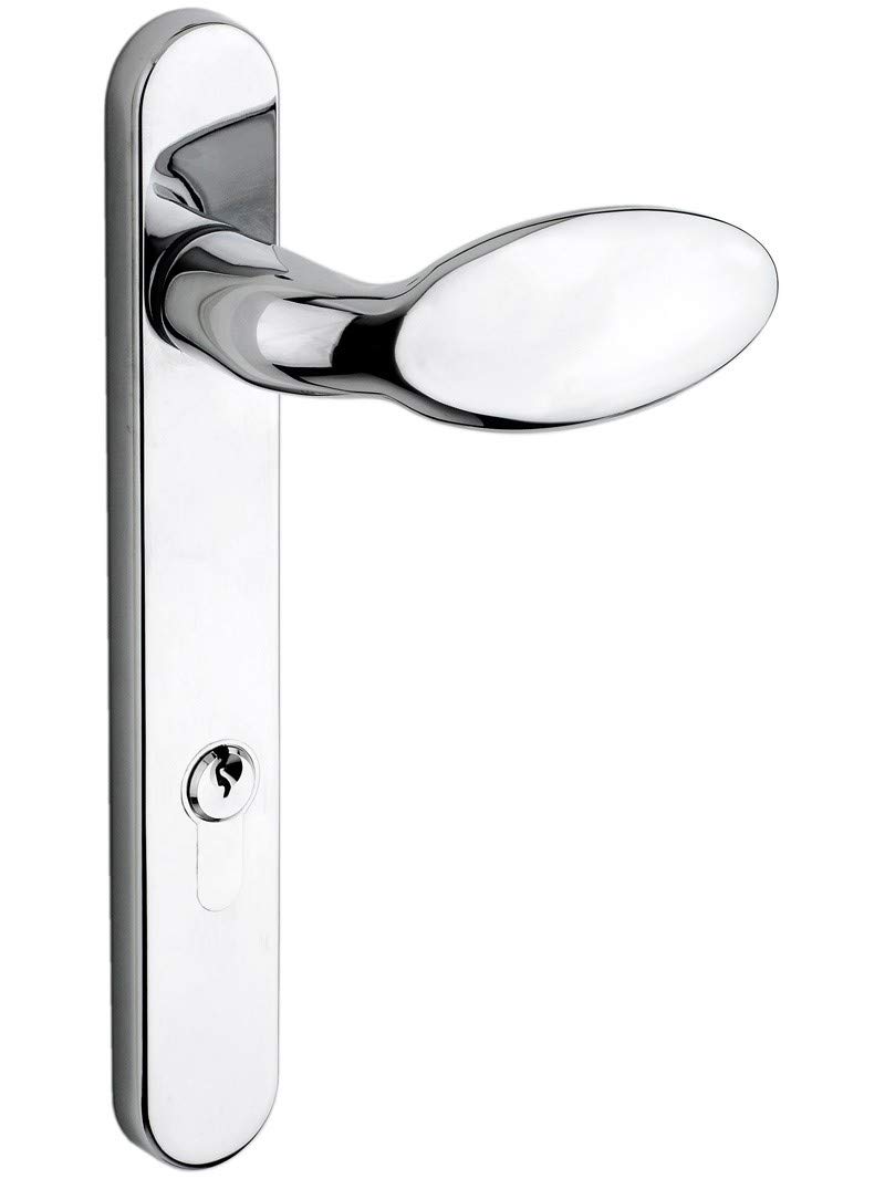Mila Gold,Chrome,White,Black Sprung Lever Pad 92Pz Door Handle 211Mm Screw Fix Polish Chrome