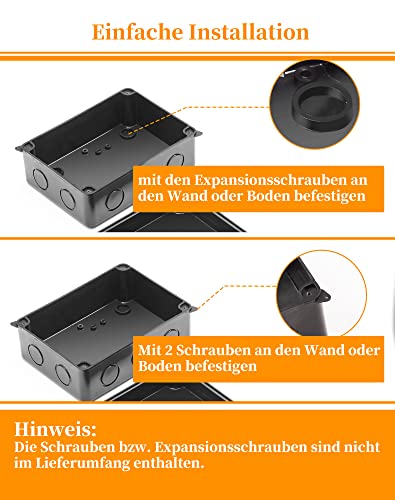 Verteilerdose Abzweigdose wasserdicht IP65 Aufputz, ZITFRI 15x11x7cm Klemmkasten Aufputz Abzweigkasten Garten Feuchtraum Verbindungsdose M20 für Ø6-12 mm Kabel Kabelabzweigkasten wasserdicht