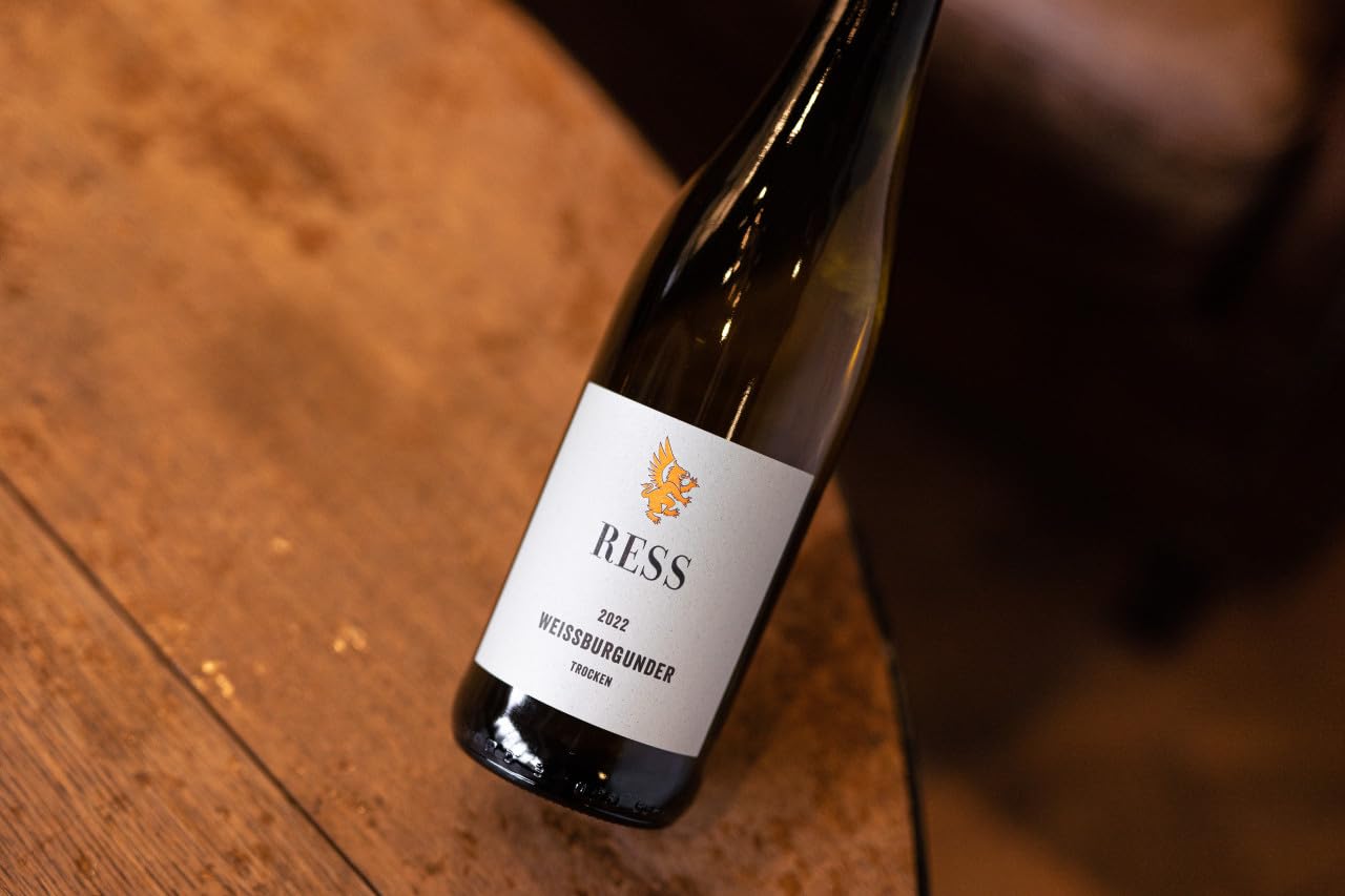 RESS 2025 Rheinhessen Weißburgunder trocken im 6er-Paket, Pinot Blanc vom Familienweingut, frischer weißwein trocken mit Apfel und Birne