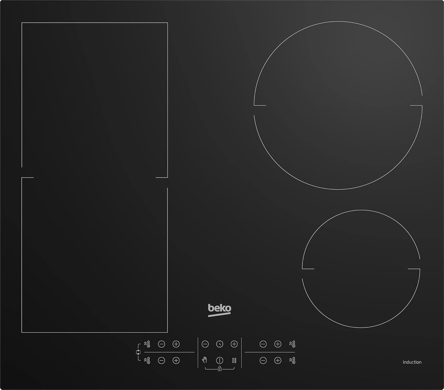 Beko HII 64200 FMT Piano Cottura a induzione, Nero, Estandar Beko HII 64200 FMT Piano Cottura a induzione, Nero, Estandar