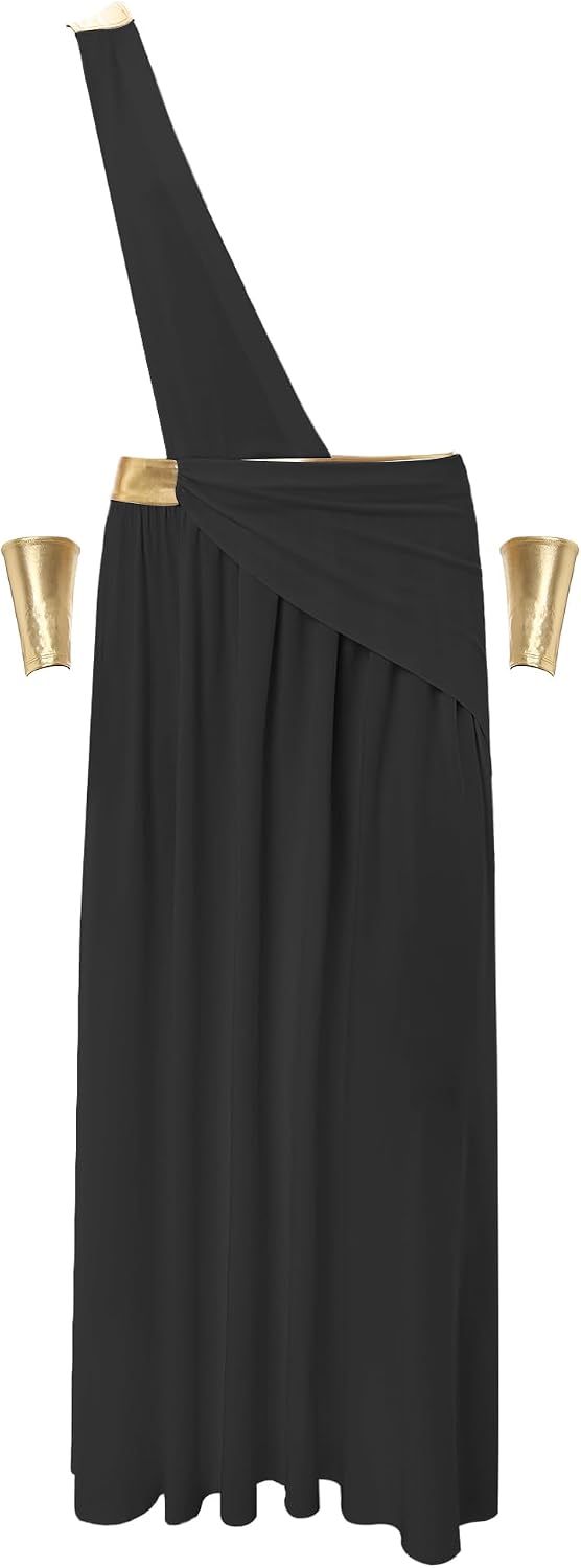 YiZYiF Men's One-Shoulder Harness Mr. Toga Party Costume Mankini Outfit Ancient Greek Lingerie