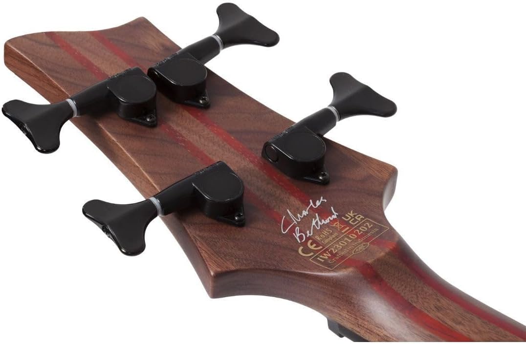 Schecter Charles Berthoud CB-4 Bass Guitar - See-thru Black Satin