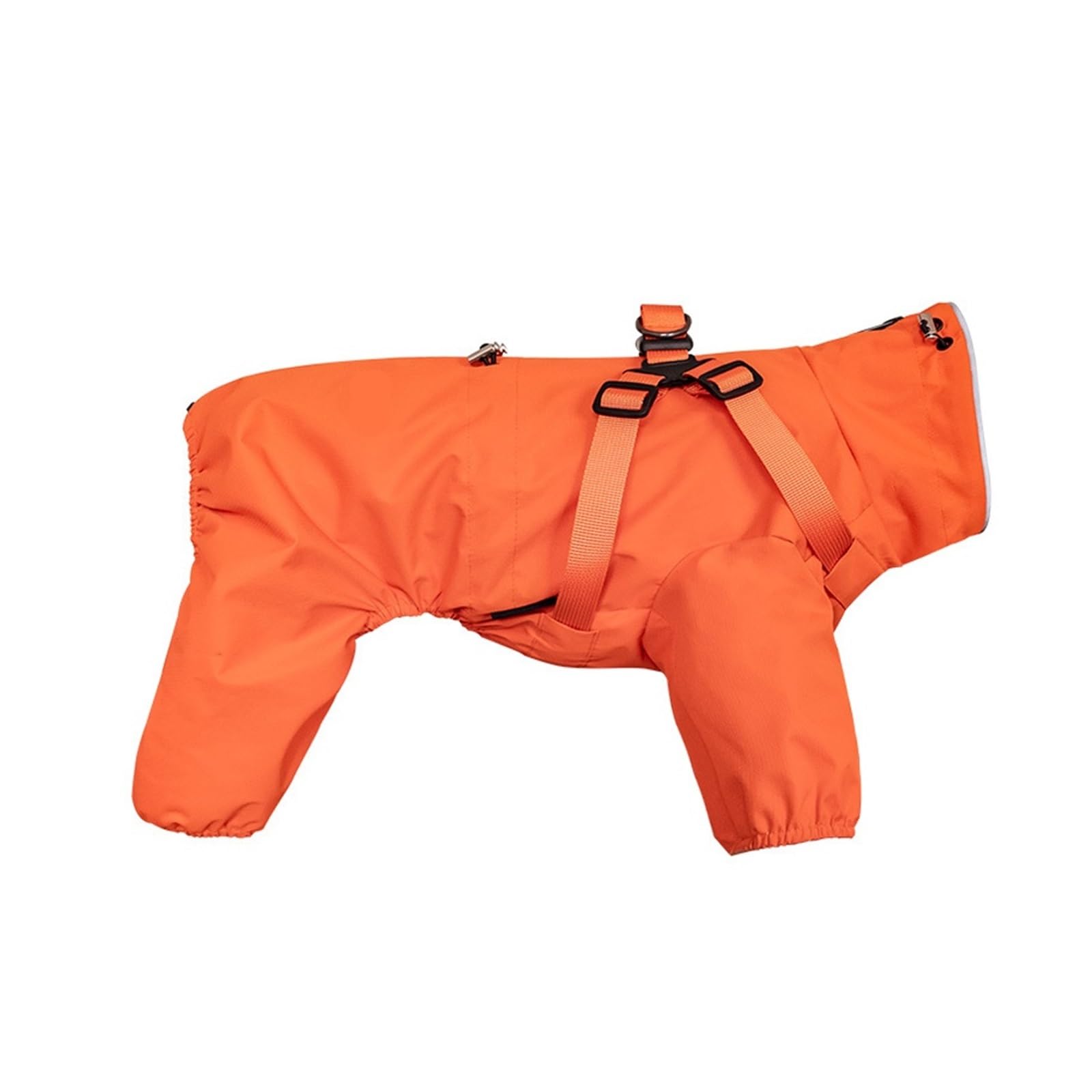Manteau imperméable pour chien orange idéal pour les promenades sous la pluie
