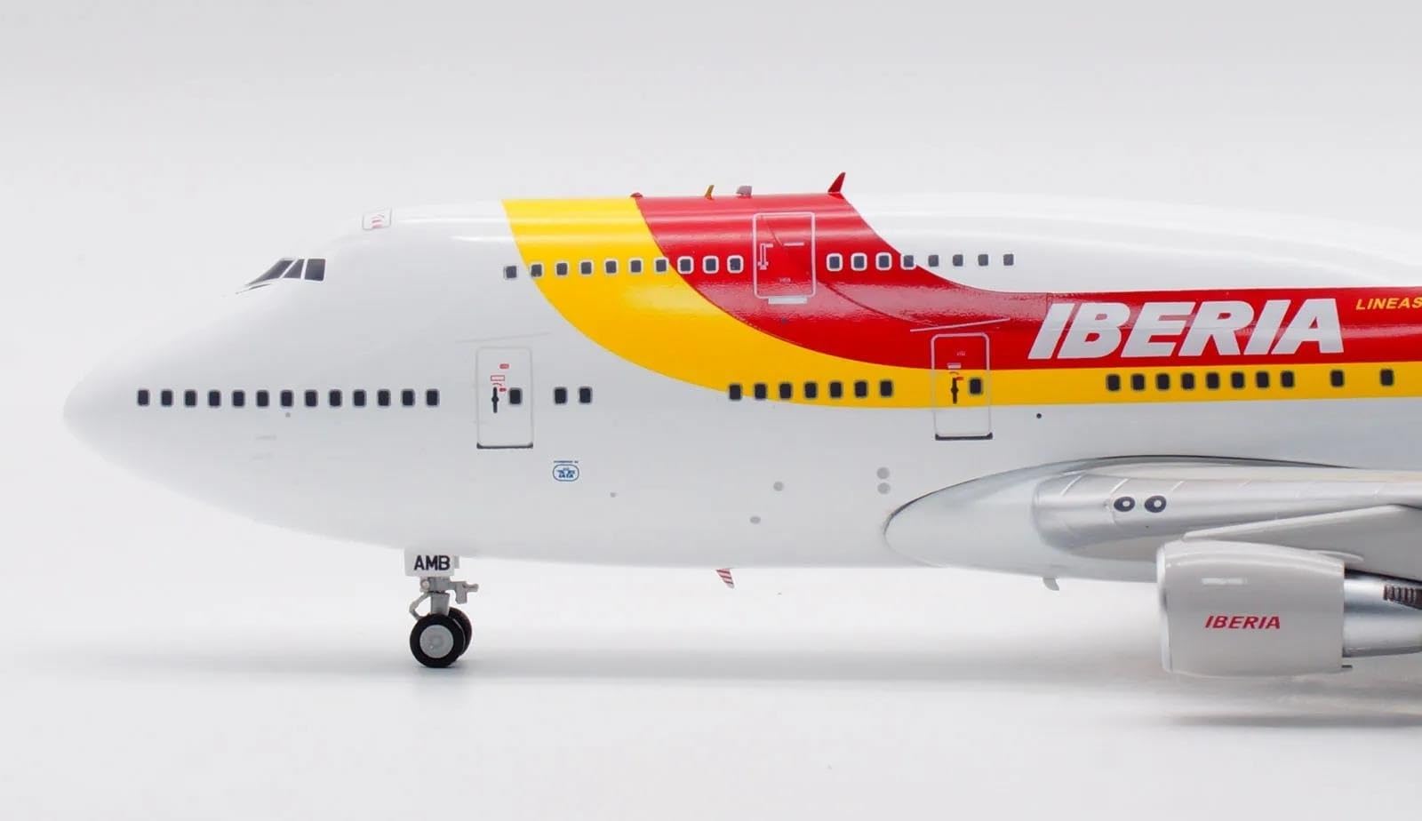 XJBTBA Samolot kolekcjonerski ze stopu 1 200 dla Iberia Airlines Boeing B747-400 odlewany samolot Model JET TF-AMB zestaw planetarny