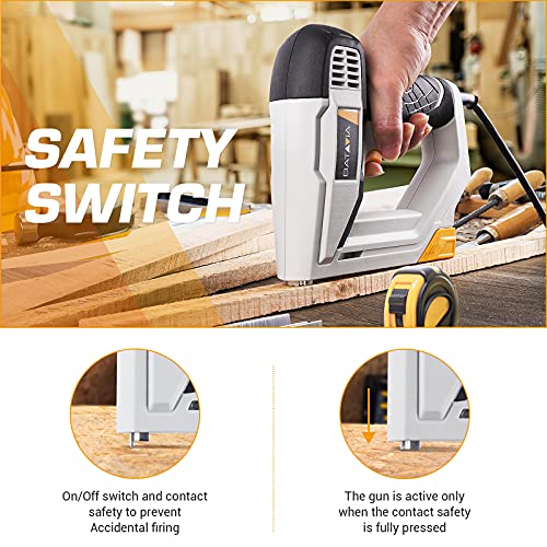 Batavia Brad Nailer, 2 In 1 Electric Nail Gun And Staple Gun For Home Upholstery Carpentry And Woodworking Projects, Including 200Pcs 5/8'' 18 Gauge Brad Nails And 336Pcs 3/8" T50 Staples, Btc0060 #TOP3