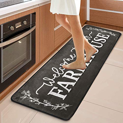 Alaza Runner Rug 2X6 For Kitchen, Welcome To The Farmhouse Cozy Design Long Floor Rugs Mats For Kitchen Hallway Bedroom No Slip #TOP2