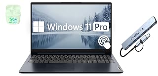 Lenovo IdeaPad 15.6” FHD Touchscreen Laptop, 40GB RAM 2.5TB Storage (2TB SSD+512GB Docking Station Set), 10-Cores Intel Core i5, Windows 11 Pro with Microsoft Office Included, PLUSERA Earphones - Amazon product rated Grade A