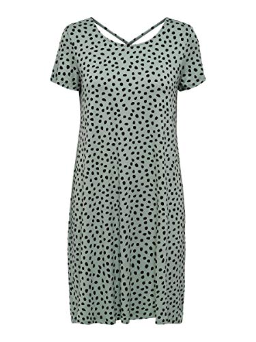 Only Onlbera Back Lace Up S/s Dress Jrs Noos Vestido Casual, Chinois Green, XS para Mujer