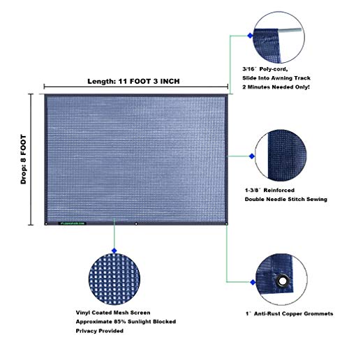 Image of RV Awning Mesh Sun Shade Screen for Motorhome Camper Trailer Sunshade