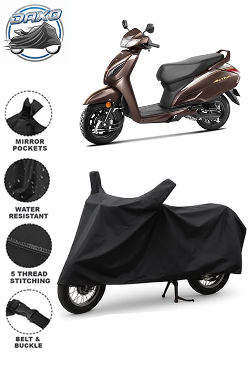 Image of Daxo Water Resistant Scooty Cover for Activa 3G, 4G, 5G, 6G, Activa All Model fit - Superior Guard, Ultra-Shield & All Weaather Protection for Extended Scooty All Scooty Cover | Activa Cover