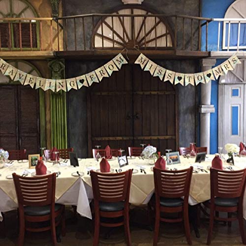 Traveling From Miss to Mrs Bridal Shower Banner, Bachelorette Party