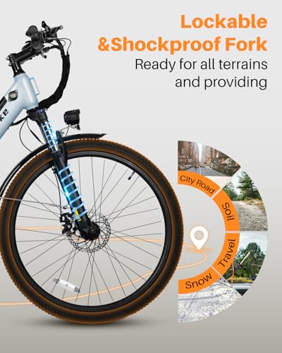 Victrip Seeker S Electric Bike For Adults 350W(Peak 540W) 26 Inch Electric Bicycle Step Thru Ebike, With 36V/9Ah Battery thumb #4