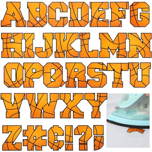 Outus 372 Pcs Basketball Iron-On Letters A-Z for T-Shirts