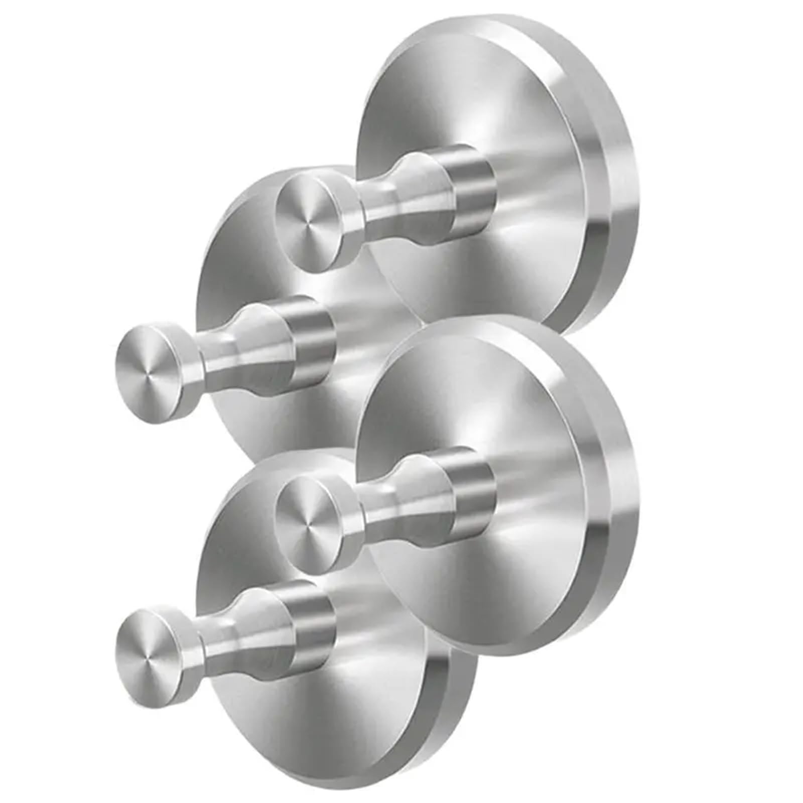YUSUZH 6pcs Suction Cup Hooks Holder Towel for Window Bathroom Mirrors Shower for Bathroom & Kitchen(Silver)