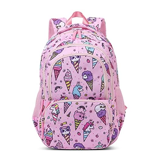 CLUCI Kids Backpack for Elementary School Girls Backpack Toddler School Bags Child Lightweight Preschool Large Bookbags Cute Gifts Pink Unicorn