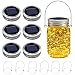 Flow.month Solar Mason Jar Lid Light(Handle/Fairy Sticker Included),4 Pack 30Led String Fairy Lights, Decor Idea for Mason Jar,Patio Garden Solar Fairy Laterns Table Lights(No Jars)