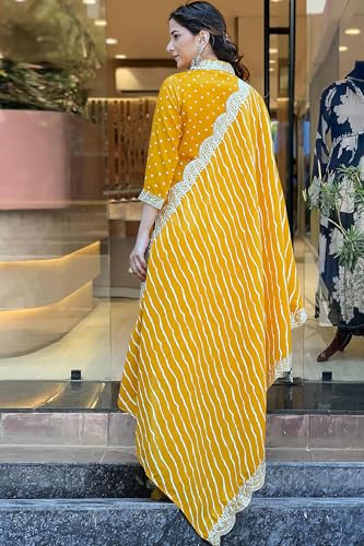 Image of Jwalin Women's Chinon Silk Embroidered Kurta and Pant Set with Dupatta|Kurta Set for Women|Ethnic Set|Kurti Set