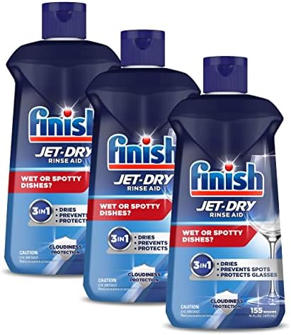 Finish Jet Dry Dishwasher Rinse Aid 16 oz ( Pack of 3)