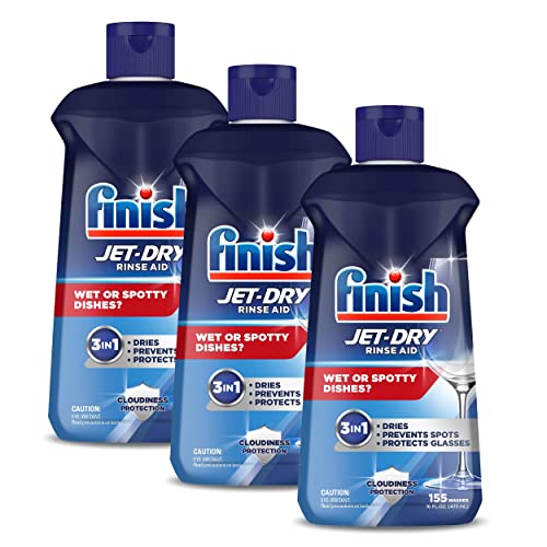 Finish Jet Dry Dishwasher Rinse Aid 16 oz ( Pack of 3)