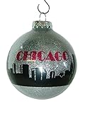 Glass Chicago Skyline Windy City Willis Tower Center Christmas Tree Ornament