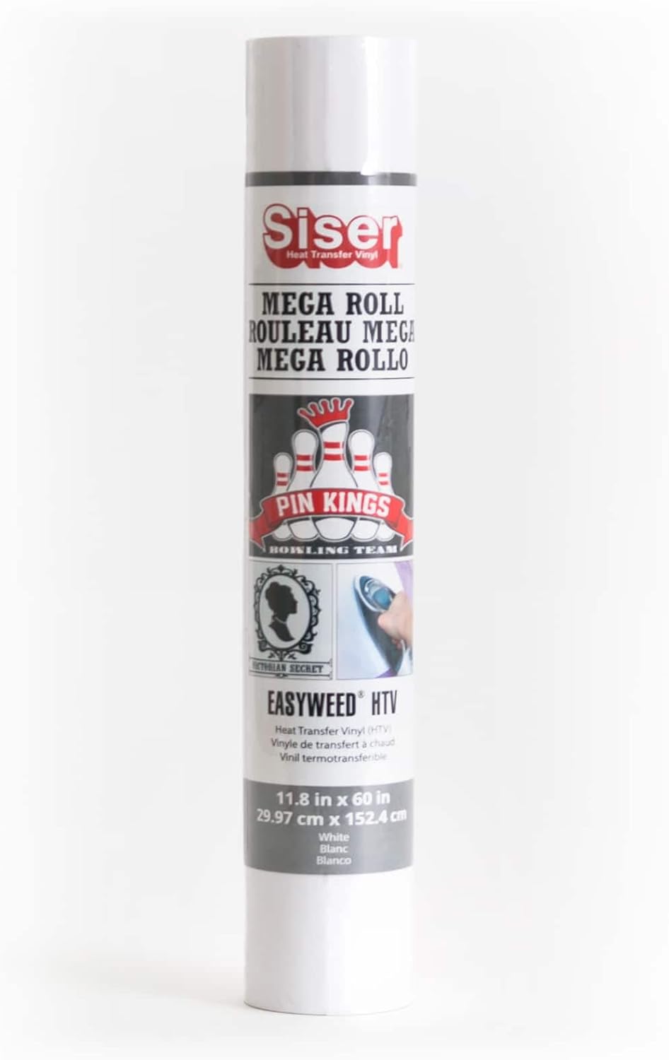 Siser EasyWeed Heat Transfer Vinyl Mega Roll, White, 8 Pack