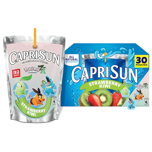 Capri Sun Strawberry Kiwi Naturally Flavored with other natural flavor Juice Drink Blend, 30 ct Box, 6 fl oz Pouches