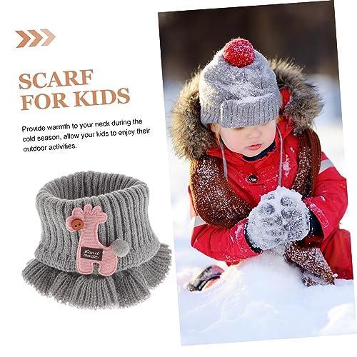Bufanda infantil cuello chicos chicas bufanda de punto para bebe gris 6