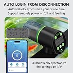 Ycozy WiFi Automatic Fish Feeder for Aquarium with Remote APP Control Plug Powered, Plug & USB-C Cable Included Vacation Auto Fish Food Dispenser for Small Tank/Betta/Turtle