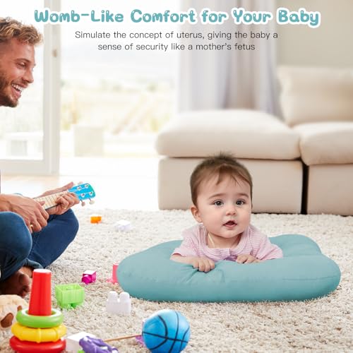 Image of Baby Lounger for Newborn, Bionic Design Baby Lounger, Soft Organic Cotton Breathable Lounger for Infants 0-24 Months (Dark Green)
