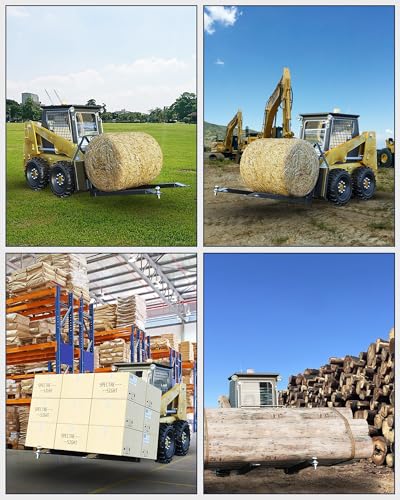 2700 LBS 46" Heavy Duty Pallet Forks Quick Attach Mount Skid Steer Attachments with [Hitch Ball], Skid Steer Pallet Fork Frame Attachment for Loaders Tractors