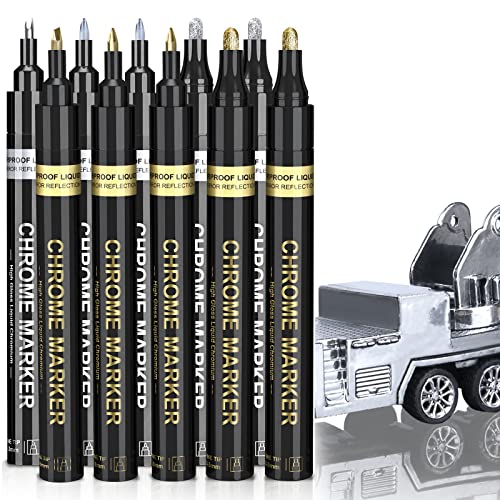 KERIFI Art Liquid Chrome Markers, Reflective Gloss Metallic Chrome Marker Set, Oilbased