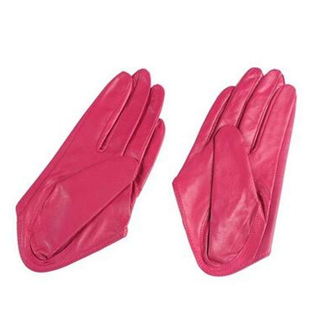 Unisex-Adult Rękawiczki Męskie Rękawiczki Damskie Skórzane Proste Rękawiczki Ciepła Zimowa Glamorous Palm Leather/Rosa/M