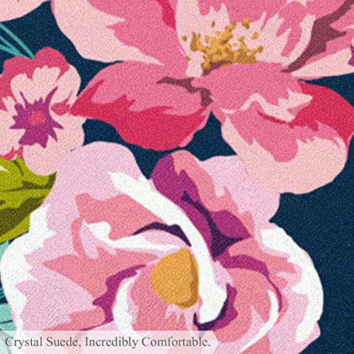 Tapis rond fleurs aux finitions soignées pour salon - 7