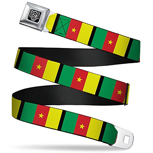 Cinturón de seguridad Camerún multicolor XL fabricado con herrajes de acero robusto