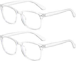 articulo 2 gafas con filtro de luz azul, ideales para videojuegos y para reducir la. Montura ligera y transparente para hombres y mujeres, perfectas para jugar, leer y escribir.