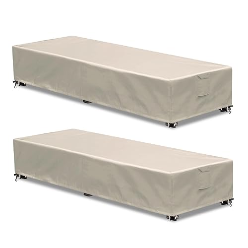 Outdoor Chaise Lounge Cover 2 Pack Patio Lounge Chair Covers