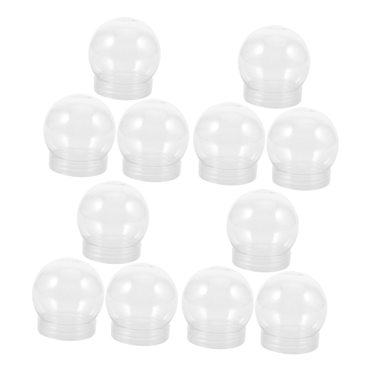 iplusmile 24 Pezzi Globi di Neve Natalizi Fai da Te Trasparenti in Plastica 270Ml Coperchio per Decorazioni Artigianali e Creazioni Creative di Natale