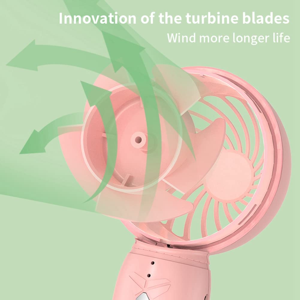 Mini ventilatore portatile USB ricaricabile, ventilatore portatile con tre velocità regolabili, ventilatore da esterno,Ventilatore portatile