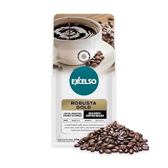 Excelso Robusta Gold, Coffee Beans, 200g (Pack of 1)