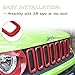 Yoursme Front Grill Grille Inserts Mesh ABS Grill Guard Cover Trim Red 7PCs for Jeep Renegade 2015 2016 2017 2018