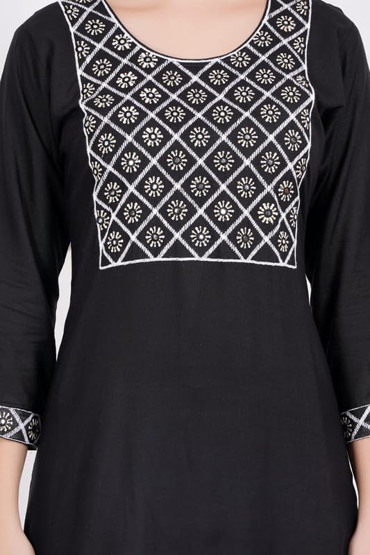 Image of Chikan Work Embroidery on Rayon Cotton Kurti: Timeless Craftsmanship Meets Modern Elegance. Elevate Your Style