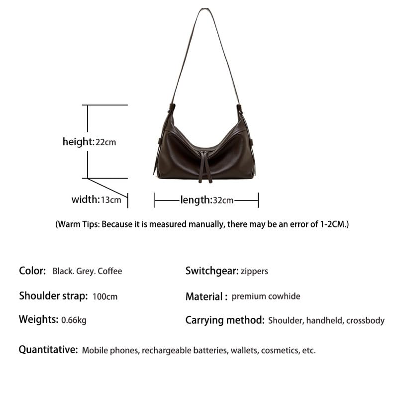 Sac cabas grand format et sac bandoulière hobo pour femme en cuir noir - 5