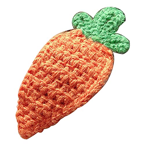 Fermagli per capelli, fermagli per capelli, forcine per capelli, da donna, invernale, con fragola, anguria, uncinetto, forcina per capelli - carota